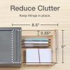 Pendaflex Stackable Drawer, Durable Plastic, Silicon Handles, Tinted Drawers, Double, Gray, 9″ x 7″ x 3.5″, Medium, 1 Piece (41793)(Medium  Single)