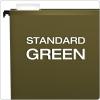 Pendaflex SureHook Reinforced Hanging File Folders, Legal Size, Standard Green, 1/5 Cut, 20/BX (6153 1/5)(Legal)