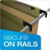 Pendaflex SureHook Reinforced Hanging File Folders, Legal Size, Standard Green, 1/5 Cut, 20/BX (6153 1/5)(Legal)