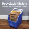 Quality Park 8 x 13 Curbside Recyclable Mailers, Brown Kraft Paper Padded Mailers, Self Seal Closure is Made with Water Based Glue, 100% Recyclable Materials, 20 Pack (1009462)