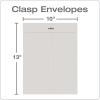 Quality Park, Clasp Envelopes, Gummed, Executive Gray, 10×13, 100 per box (38597)(10 x 13 Inches (Pack of 5))