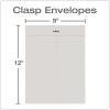 Quality Park, Clasp Envelopes, Gummed, Executive Gray, 10×13, 100 per box (38597)(9 x 12 Inches)