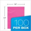 Quality Park Large Poly Mailers, 10 x 13 Lightweight Shipping Envelopes, Redi-Strip Peel Off Closure, Box of 100, Pink (QUA85766)