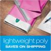 Quality Park Large Poly Mailers, 10 x 13 Lightweight Shipping Envelopes, Redi-Strip Peel Off Closure, Box of 100, Pink (QUA85766)