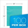 Quality Park Large Poly Mailers, 10 x 13 Lightweight Shipping Envelopes, Redi-Strip Peel Off Closure, Box of 100, Teal (QUA85765)(Teal)