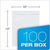 Quality Park Large Poly Mailers, 10 x 13 Lightweight Shipping Envelopes, Redi-Strip Peel Off Closure, Box of 100, Teal (QUA85765)(White)