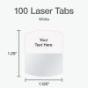 Redi-Tag Laser Index Tabs, Divider Tabs, Permanent Adhesive Index Labels, Customizable Divider Labels, Divider Labels for School, Home and Office, 1-1/8″ x 1-1/4″, White, 375 Tabs, (B39017)(100 Tabs)