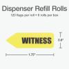 Redi-Tag Please Sign, Date and Mail Printed Arrow Flags, 6 Roll Refill, 120 Flags per Roll, 1-7/8 x 9/16 Inches, Yellow (91041)(Yellow)