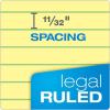 TOPS Double Docket Writing Tablet with Extra Rigid Back, 8-1/2 x 11-3/4 Inches, Perforated, 3-Hole Punched, Canary, Legal/Wide Rule, 100 Sheets per Pad, 3 Pads per Pack (TOP63392)(8-1/2″ x 11-3/4″)