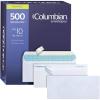 Columbian #10 Security Envelopes, 500/Box, No Window, 4-1/8 x 9-1/2 Inches, Release & Seal Self Seal, SimplySafe Tamper Evident, White (COLO180)(#10)