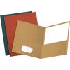 EarthWise by Oxford Two-Pocket Folders, Natural, Letter Size, 25 per Box, (78542)(Assorted Colors)