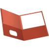 EarthWise by Oxford Two-Pocket Folders, Natural, Letter Size, 25 per Box, (78542)(Red)