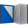 Oxford 10 Pocket Folder, Plastic Spiral Portfolio, for School and Office, Multi-Pocket Organizer, Anti-Tear Edges, 8 Clear Pockets, 2 Diagonal Interior Pockets, Letter Size, Blue (89331)