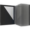 Oxford 10 Pocket Folder, Sturdy Plastic Spiral Portfolio, Anti-Tear Edges, 8 Pockets, 2 Diagonal Interior Pockets, Letter Size, Black (89332)