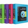 Oxford 3 Ring Binders, 1.5 inch ONE-Touch Easy Open D Rings, Durable Binders for School and Office, ClearVue, Xtralife Hinge, Non-Stick, PVC-Free, Assorted Colors, Holds 375 Sheets, 4 PK (79908)(1.5 Inch)
