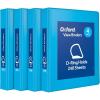 Oxford® 3 Ring Binders, Binders for School and Office, Durable 2 inch D Rings, Holds 540 Sheets, ClearVue™ Presentation Binder, Green, 4PK(Blue)