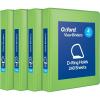Oxford® 3 Ring Binders, Binders for School and Office, Durable 2 inch D Rings, Holds 540 Sheets, ClearVue™ Presentation Binder, Green, 4PK(Green)