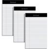 Oxford 5 x 8 Inch Legal Pads, 3 Pack, Narrow Ruled on Both Sides, White Lined Paper, 50 Perforated Sheets Per Writing Pad, Proudly Made in the USA (1017034)