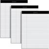 Oxford 8.5 x 11.75 Inch Legal Pads, 3 Pack, Wide Ruled on Both Sides, White Paper, 50 Perforated Sheets Per Writing Pad, Proudly Made in the USA (1017036)
