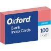 Oxford Blank Color Index Cards, 3″ x 5″, Cherry, 100 Per Pack (7320 CHE)(100 Count (Pack of 1))