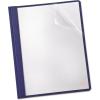 Oxford Clear Front Report Cover, 3 Prong, 1/2 inch Capacity, Navy, Letter Size, 25 per Box (53343EE)(Navy)