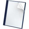 Oxford Clear Front Report Covers, Dark Blue, Letter Size, 25 per Box (55838EE)(Letter)