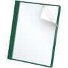 Oxford Clear Front Report Covers, Letter Size, Hunter Green, 25 per Box (55856)(Letter)