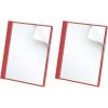 Oxford Clear Front Report Covers, Red, Letter Size, 25 per box (55811EE)(Letter (Pack of 2))