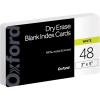 Oxford Dry Erase Index Cards, 3×5 Blank, Reusable Flash Cards, Double Sided Dry & Wet Erase Cards for Gaming, Study or Vocabulary, 48-Pack (63518)