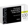 Oxford Dry Erase Index Cards, 3×5, Blank & Ruled Multipack, Reusable Flash Cards, Double Sided Dry & Wet Erase Cards for Gaming, Study, 100-Pk (63516)(50 Blank & 50 Ruled)