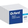 Oxford Index Cards, 500 Pack, 4×6 Index Cards, Ruled on Front, Blank on Back, White, 5 Packs of 100 Shrink Wrapped Cards (40178)(4×6)