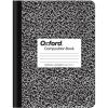 Oxford Marble Composition Book, 9 3/4 X 7 1/2 Inches, Wide Rule, Paperback, 100 Sheets, White (63795)(Single Book)