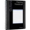 Oxford Meeting Notebook, Undated, Customizable Work Notes, Spiral Bound, Black Cover, Heavyweight 32 lb. White Paper, 7.5″ x 10″, 160 Pages (63830)