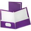 Oxford Metallic Two-Pocket Folders, Teal, Letter Size, 25 per Box (5049561)(Purple)