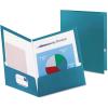 Oxford Metallic Two-Pocket Folders, Teal, Letter Size, 25 per Box (5049561)(Teal)
