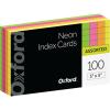 Oxford Neon Index Cards, 4″ x 6″, Ruled, Assorted Colors, 100 Per Pack (99755EE)(3 x 5)