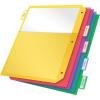 Oxford Plastic 2 Pocket Binder Dividers, 8 Tab 1/8 Cut, Multicolor Large Tab Set, Insertable Dividers with Paper Inserts, Letter Size, 3 Sets (89603)(5 Tab)