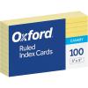 Oxford Ruled Color Index Cards, 3″ x 5″, Canary, 100 Per Pack (7321 CAN)(100 Count (Pack of 1))