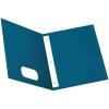 Oxford Two-Pocket Folders w/Fasteners, Blue, Letter Size, 25 per box (57702)(Blue)