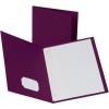 Oxford Two-Pocket Folders w/Fasteners, Blue, Letter Size, 25 per box (57702)(Burgundy)