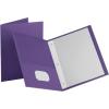 Oxford Two-Pocket Folders w/Fasteners, Blue, Letter Size, 25 per box (57702)(Purple)