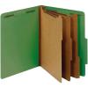Pendaflex Classification Folders, Standard, 3 Dividers, Embedded Fasteners, 2/5 Cut Tab, Dark Green, Letter, 10/BX (24097)(Dark Green)