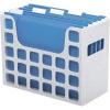 Pendaflex Desktop File with 5 Blue Letter Size Hanging File Folders – Portable File Organizer w/Tabs & Inserts – 12 1/4 x 6 x 9 1/2 Granite Finish Plastic File Box – Fits Desktop and Drawers – 1 Unit(Granite)