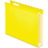 Pendaflex Extra Capacity Hanging File Folders, Letter Size, Reinforced, 2 Inch Expansion, Assorted Colors, 25 Per Box (4152X2 ASST)(Yellow)
