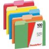 Pendaflex File Folders, Two-Tone Assorted Colors, Letter Size, 1/3 Cut Tabs, Office Organization, Box of 100 Folders (1006535)