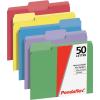 Pendaflex Heavyweight File Folders, Assorted Colors, Letter Size, 1/3-Cut Tabs, Extra Durable, 50/Box, Great for Office Filing & Organization (1006536)