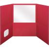 Pendaflex Oxford Tri-Fold Pocket Folders, Letter Size, Red, Interior Business Card Holder, 20 Per Box (59811) 2