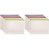 Pendaflex Poly Zip Envelope, Plastic Expanding File Pockets, Clear Zipper Pouches, Plastic Envelopes with Secure Closure, Letter Size, Assorted Color Zippers, 1 inch Expansion, 5 per Pack (85292)(1 Count (Pack of 2))