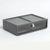 Pendaflex Stackable Drawer, Durable Plastic, Silicon Handles, Tinted Drawers, Double, Gray, 9″ x 7″ x 3.5″, Medium, 1 Piece (41793)(Large  Single)