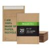 Quality Park 8 x 13 Curbside Recyclable Mailers, Brown Kraft Paper Padded Mailers, Self Seal Closure is Made with Water Based Glue, 100% Recyclable Materials, 20 Pack (1009462)